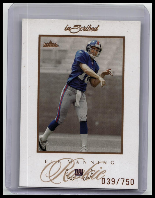 2004 Fleer Inscribed Eli Manning Rookie Card RC /750 New York Giants