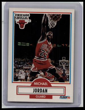 1990-91 Fleer Michael Jordan #26 ERROR Card, No Print Lines On The Back