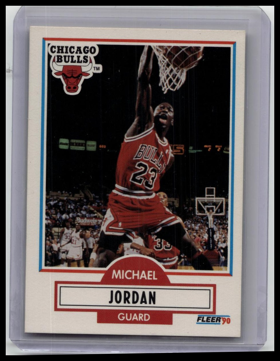 1990-91 Fleer Michael Jordan #26 ERROR Card, No Print Lines On The Back