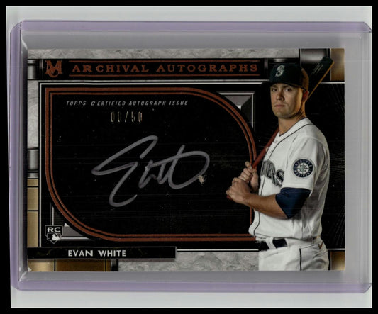 2021 Topps Museum Collection Archival Autographs Copper #AAEW Evan White /50