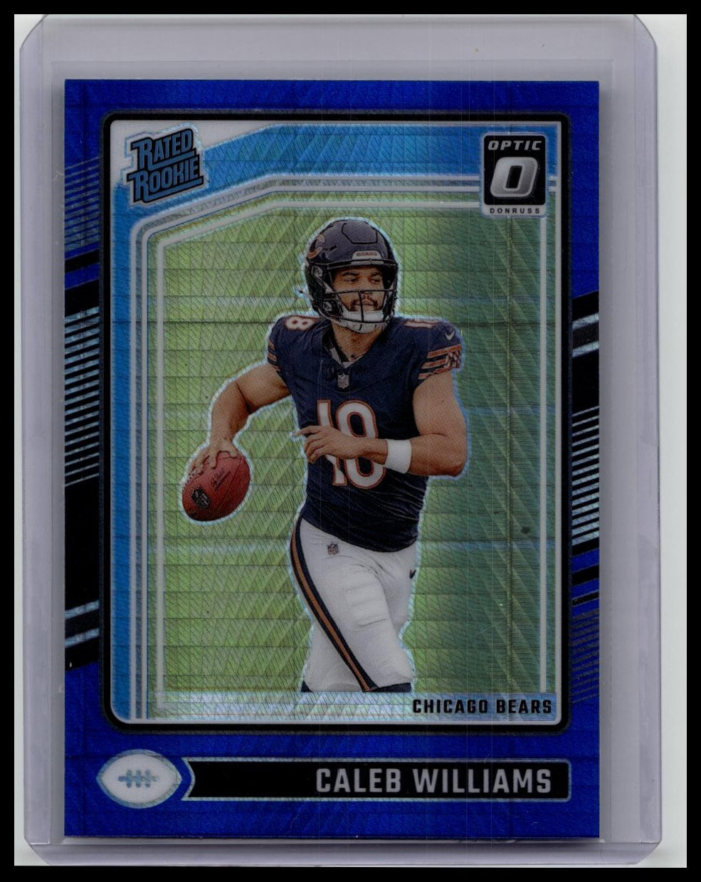2024 Donruss Optic Football Caleb Williams Blue Hyper Prizm Rookie RC #201 Bears