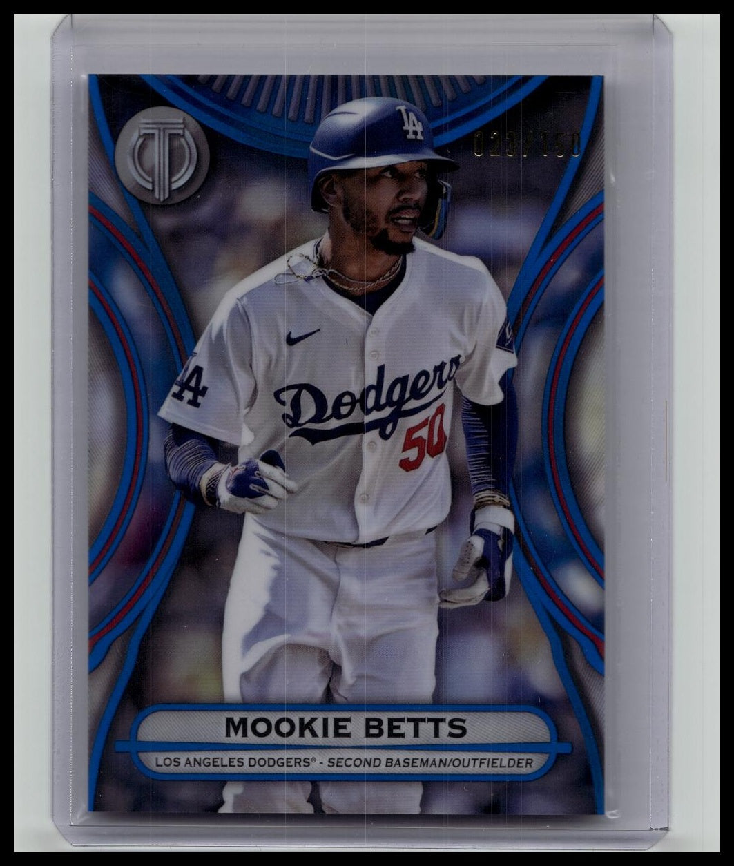 Mookie Betts 2025 Topps Tribute #80 Dodgers Blue Color Match /150