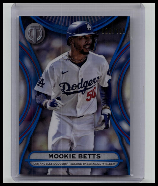 Mookie Betts 2025 Topps Tribute #80 Dodgers Blue Color Match /150