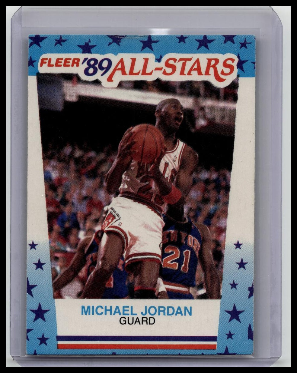 1989-90 Fleer - Michael Jordan '89 All-Stars Sticker Insert No.3