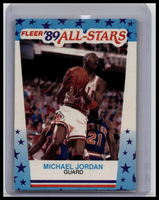 1989-90 Fleer - Michael Jordan '89 All-Stars Sticker Insert No.3