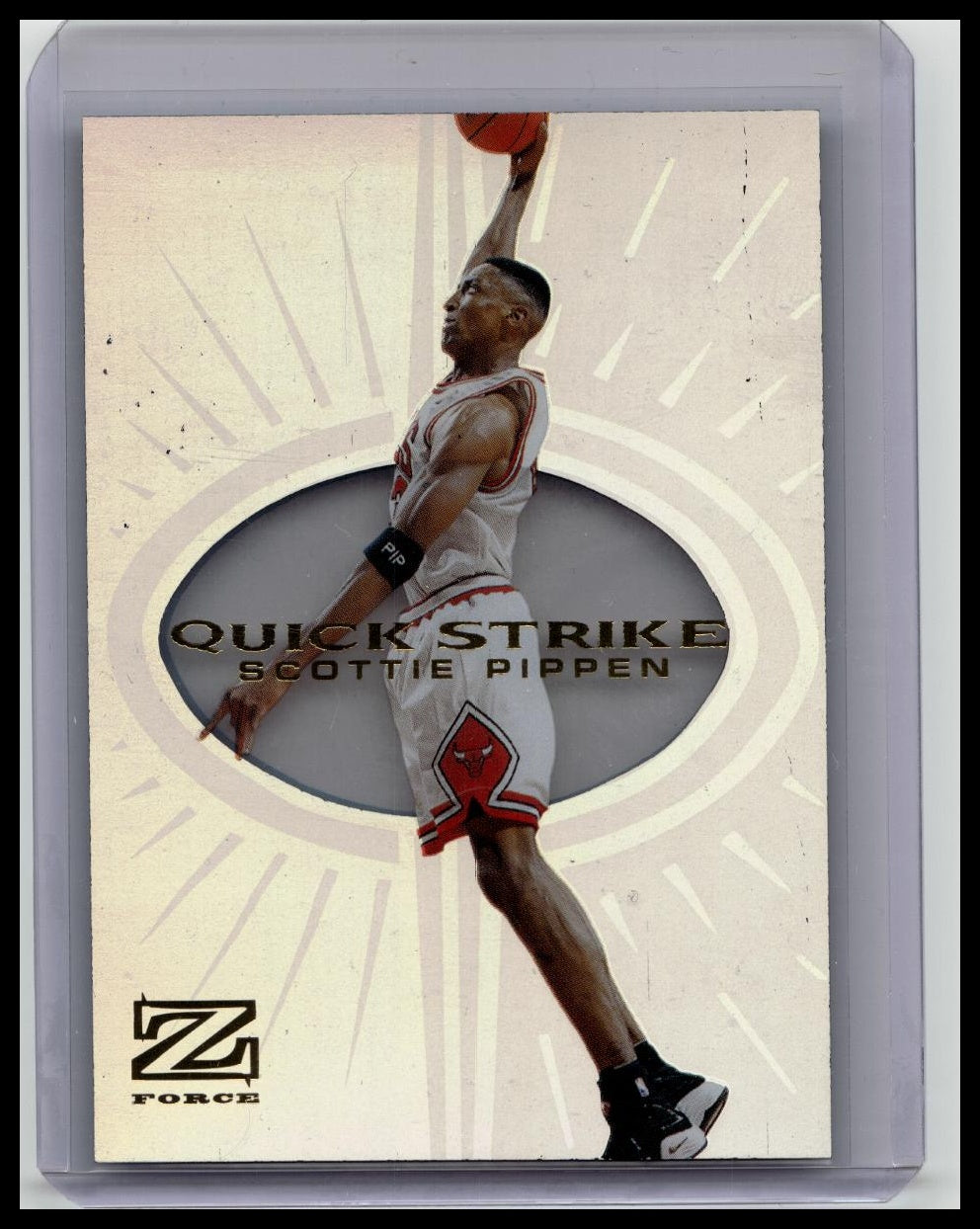Scottie Pippen 1997-98 Skybox Z-Force Quick Strike #8 HOLO Insert Acetate Bulls
