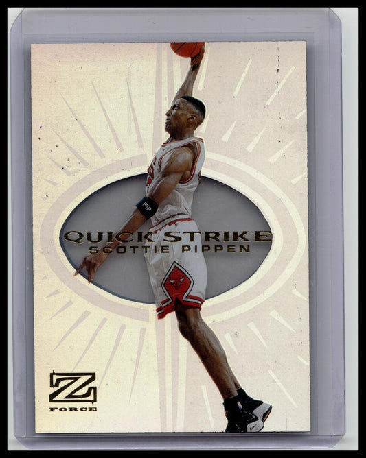 Scottie Pippen 1997-98 Skybox Z-Force Quick Strike #8 HOLO Insert Acetate Bulls