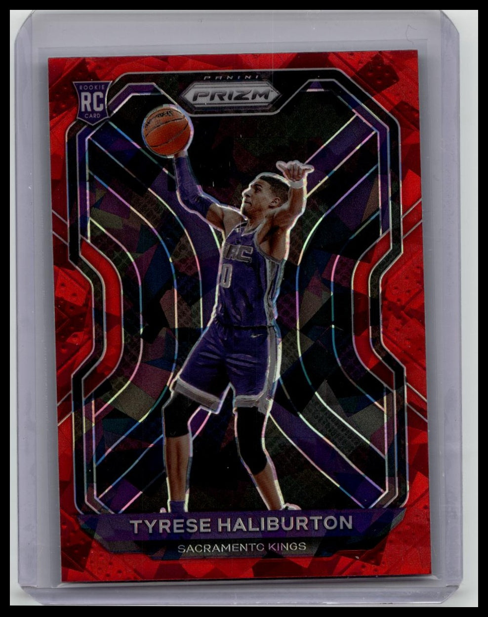 2020 Prizm - Tyrese Haliburton - Red Ice Prizm Rookie Card #262 Kings