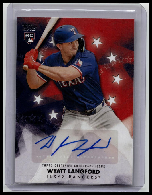 WYATT LANGFORD 2024 TOPPS BASEBALL STARS ROOKIE AUTOGRAPH RC AUTO RANGERS