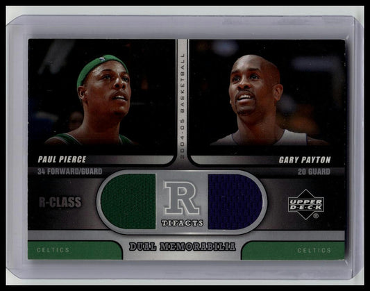 2004-05 UPPER DECK R-CLASS R-TIFACTS PAUL PIERCE/GARY PAYTON DUAL JERSEYS R2-PP