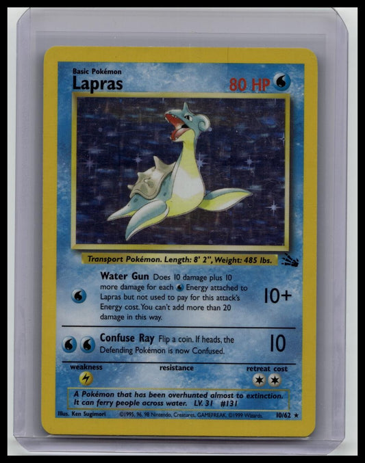 Pokemon Lapras Holo Pokémon Fossil 10/62