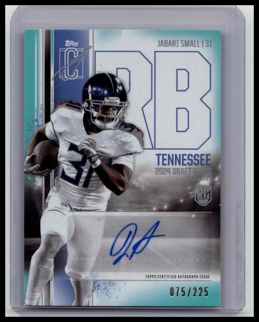 2024 Topps Signature Class Jabari Small Aqua Auto /225
