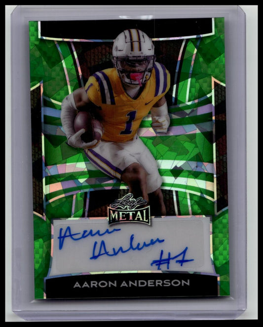 2025 Leaf Metal Green Ice Aaron Anderson Rc Auto #'d 2/3