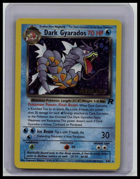 Dark Gyarados 8/82 Holo Rare PreRelease Promo Team Rocket Pokemon