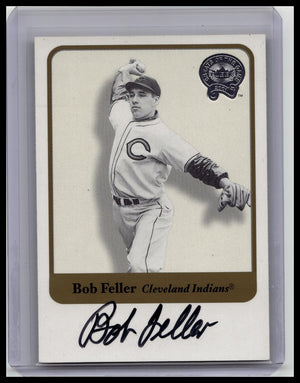 2001 Fleer Greats of the Game Auto Bob Feller Auto HOF Autograph Indians