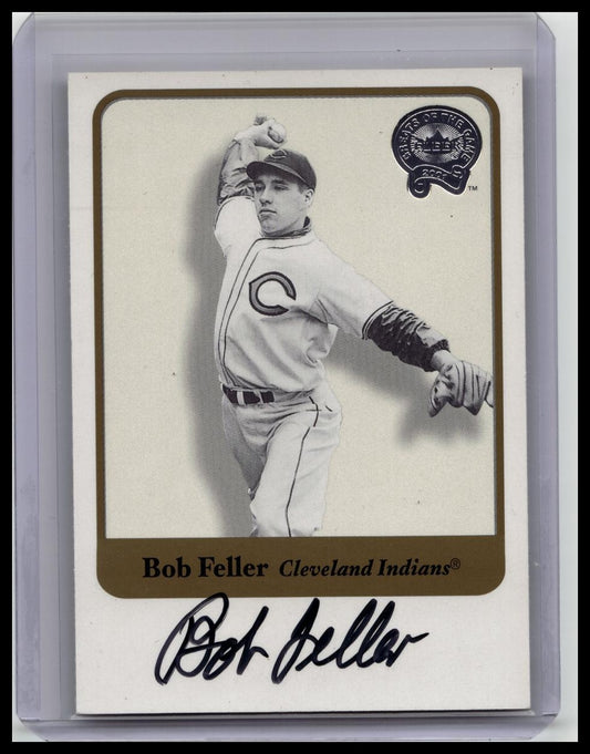 2001 Fleer Greats of the Game Auto Bob Feller Auto HOF Autograph Indians