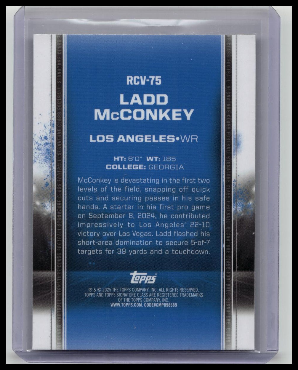 Ladd McConkey RC Topps 2024 Signature Series /150