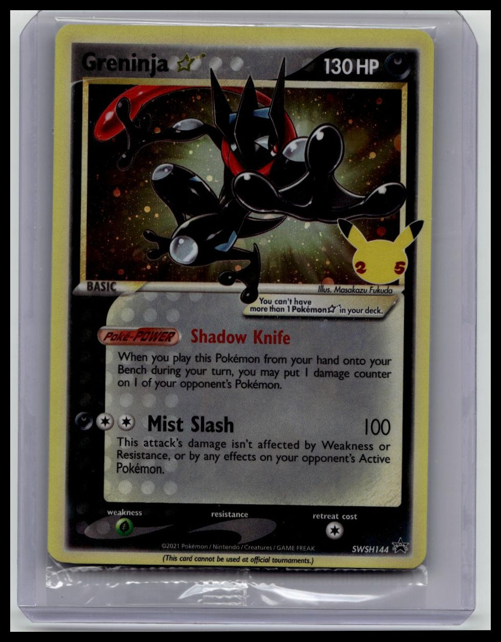 Greninja Gold Star SWSH144 Celebrations Black Star Promo Pokemon - SEALED