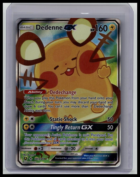 Pokemon Card - Dedenne GX 195a/214 Trainer's Toolkit Full Alt Art Promo Holo