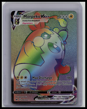 Pokemon Morpeko VMAX 204/202 Sword & Shield Rainbow Secret Rare Holo NM