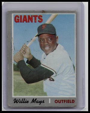 1970 Topps Baseball HOF Willie Mays #600 San Francisco Giants Poor