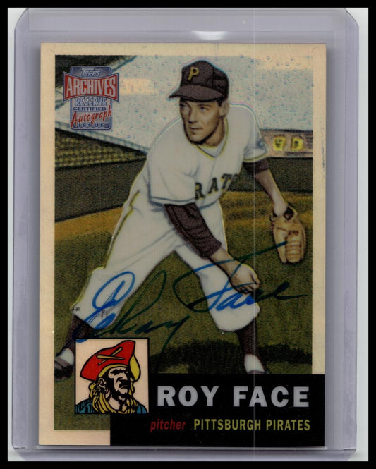 2001 Topps Archives Reserve ROY FACE Pittsburgh Pirates AUTO