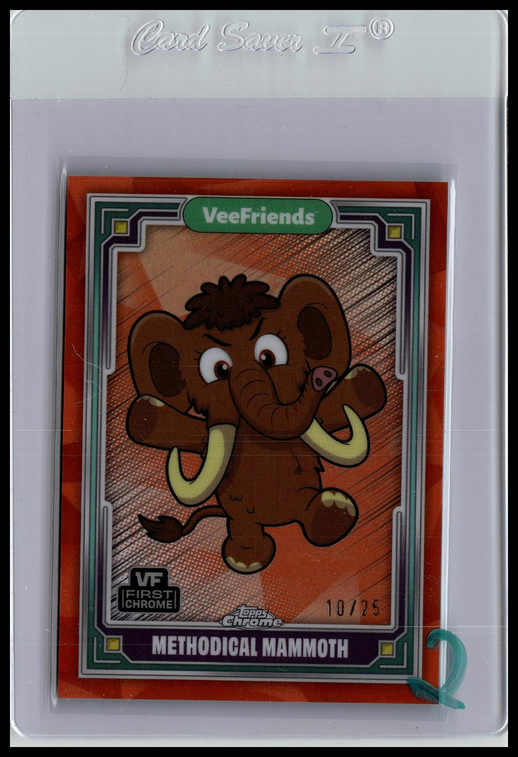 2025 Topps Chrome VeeFriends Methodical Mammoth Orange Refractor /25 #71