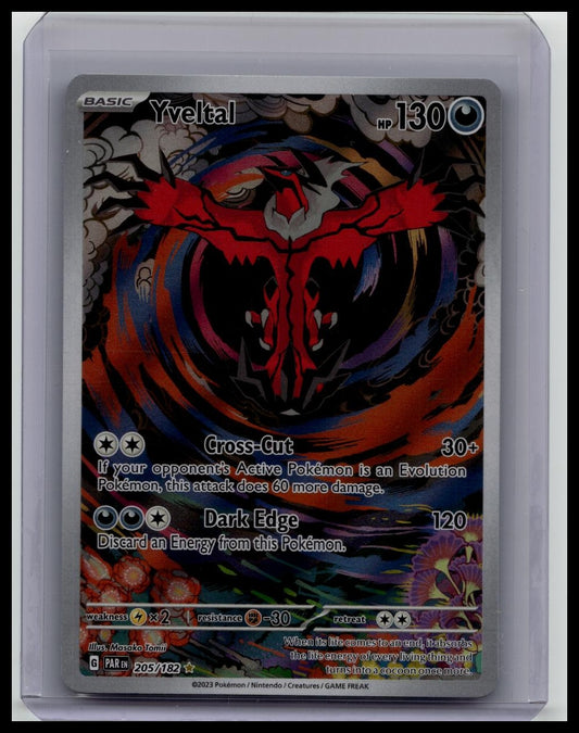 Yveltal 205/182 Sv04: Paradox Rift Holo Pokemon Illustrstion Rare