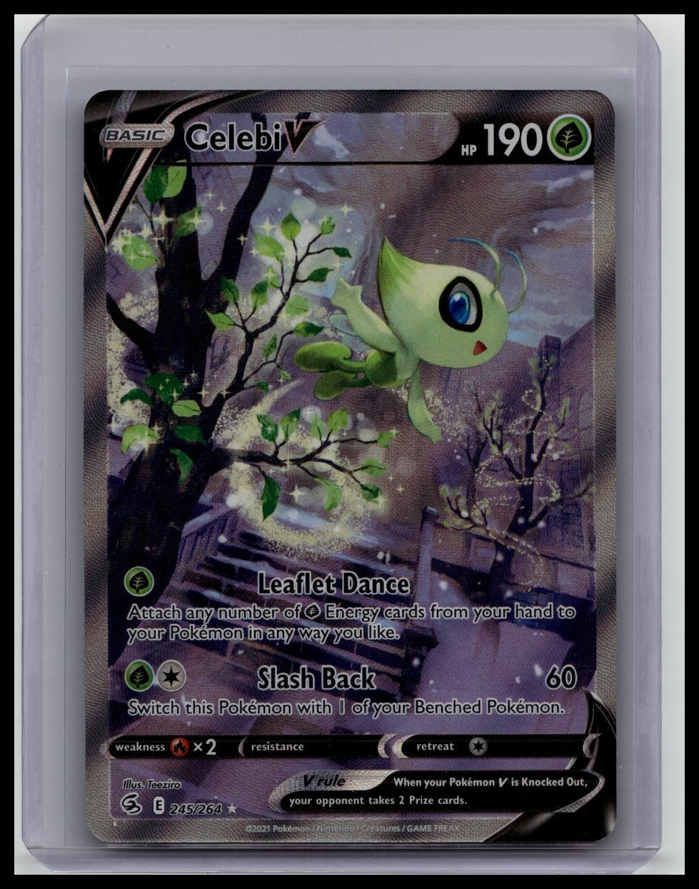 Pokemon Celebi V Alt Art 245/264 Full Art Ultra Rare Fusion Strike