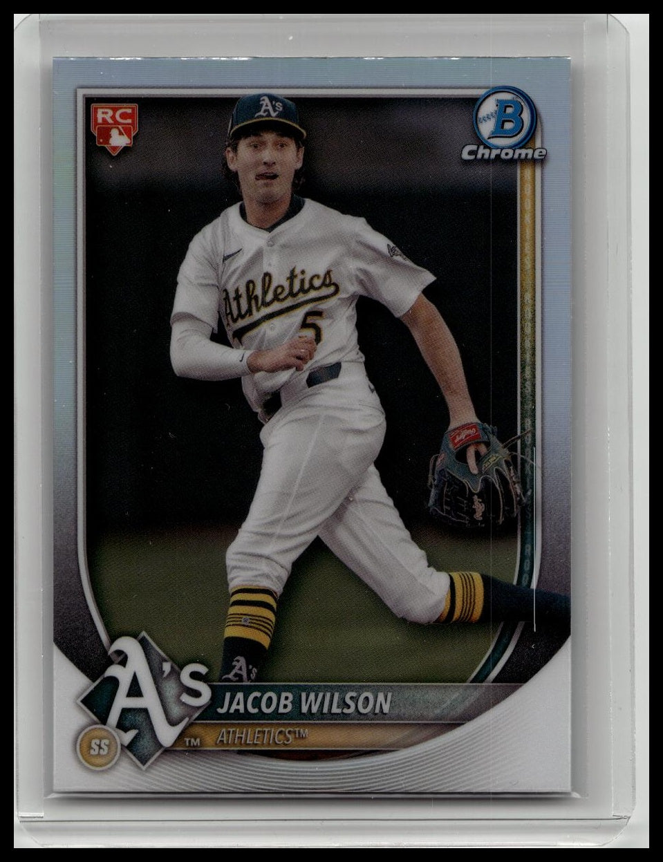 Jacob Wilson 2025 Bowman Chrome Red Rookie RC Logo Refractor Redemption SP