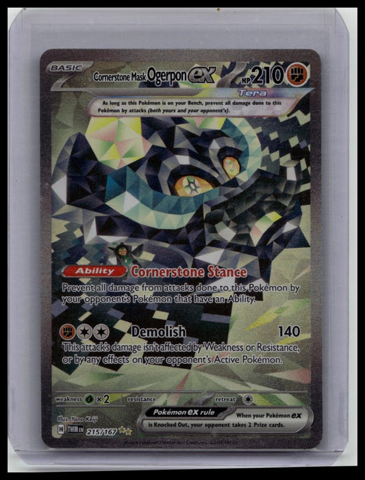 Pokemon Twilight Masquerade Cornerstone Mask Ogerpon ex 215/167 SIR Secret Rare