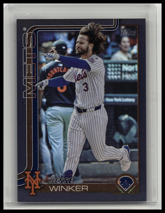 2025 Topps Series 2 Jesse Winker Black Rainbow Foil SSP 9/10 New York Mets