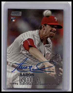 2016 Topps Stadium Club - AARON NOLA On-Card Auto Rookie #SCA-AN Phillies