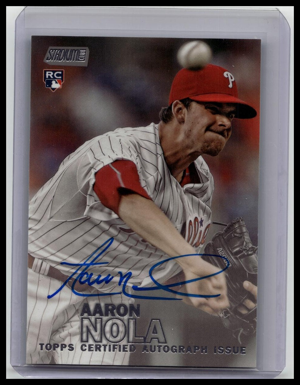 2016 Topps Stadium Club - AARON NOLA On-Card Auto Rookie #SCA-AN Phillies