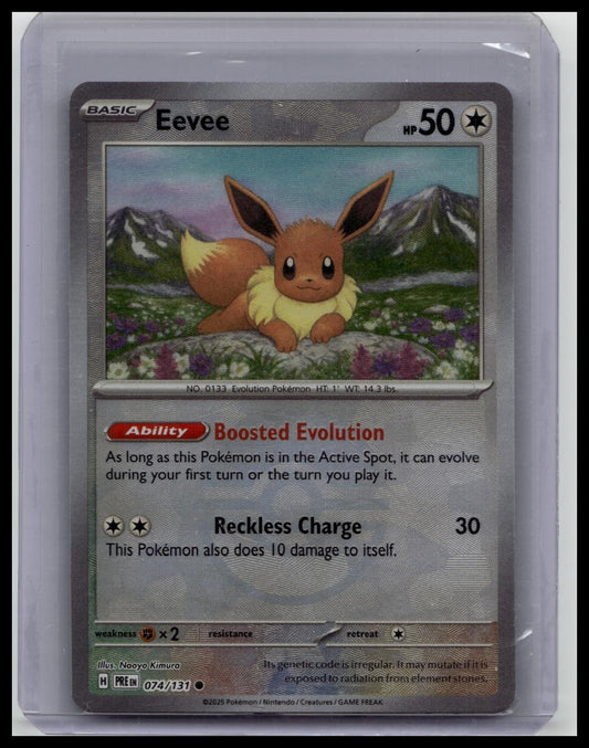 Pokemon TCG Prismatic Evolutions Eevee Pokeball Holo 074/131
