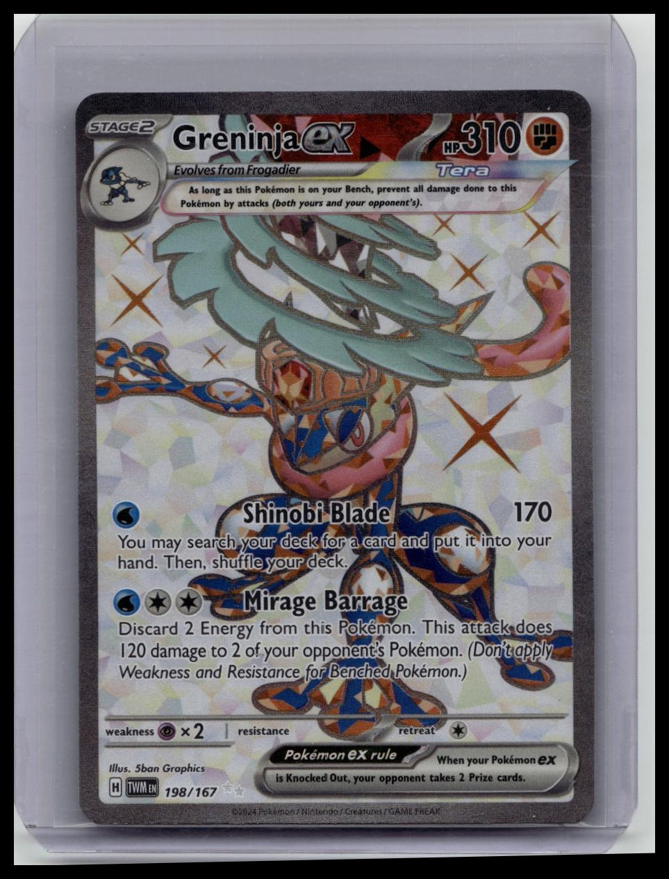 Greninja ex - 198/167 - Ultra Rare Pokemon Twilight Masquerade