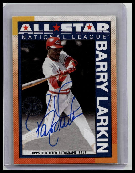 2025 Topps Series 2 - Barry Larkin #90AS-BL 1990 All Star On Card Auto Reds