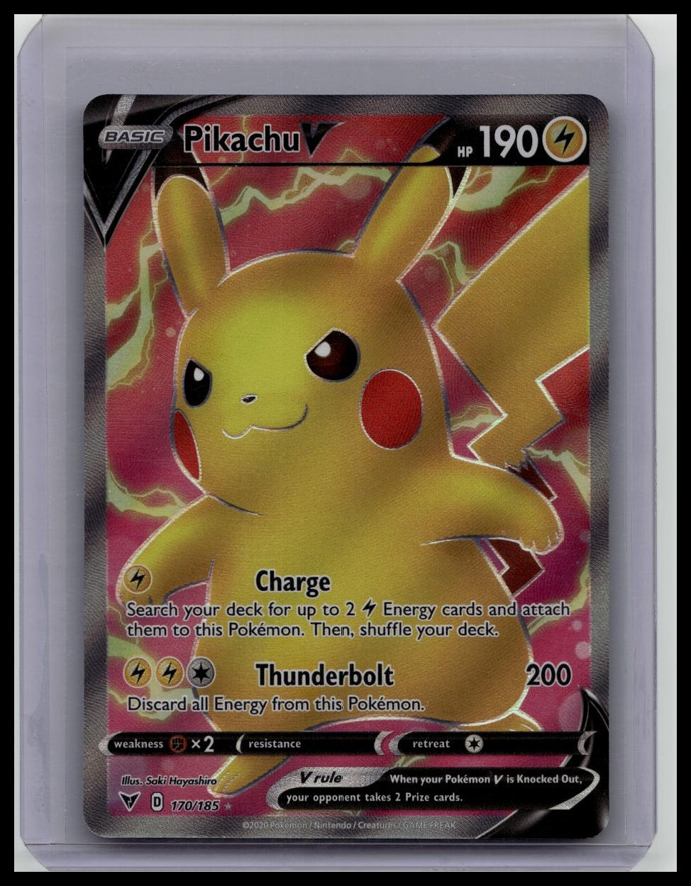 2020 Pokemon SWSH Vivid Voltage Pikachu V #170/185
