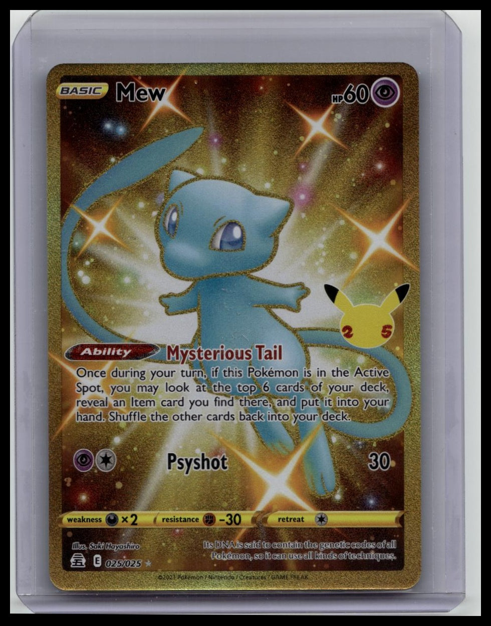 Mew 025/025 - Gold - Celebrations: 25th Anniversary - Pokemon TCG