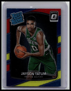 2017-18 Panini Donruss Optic #198 Jayson Tatum Rated Rookie Red Yellow Celtics