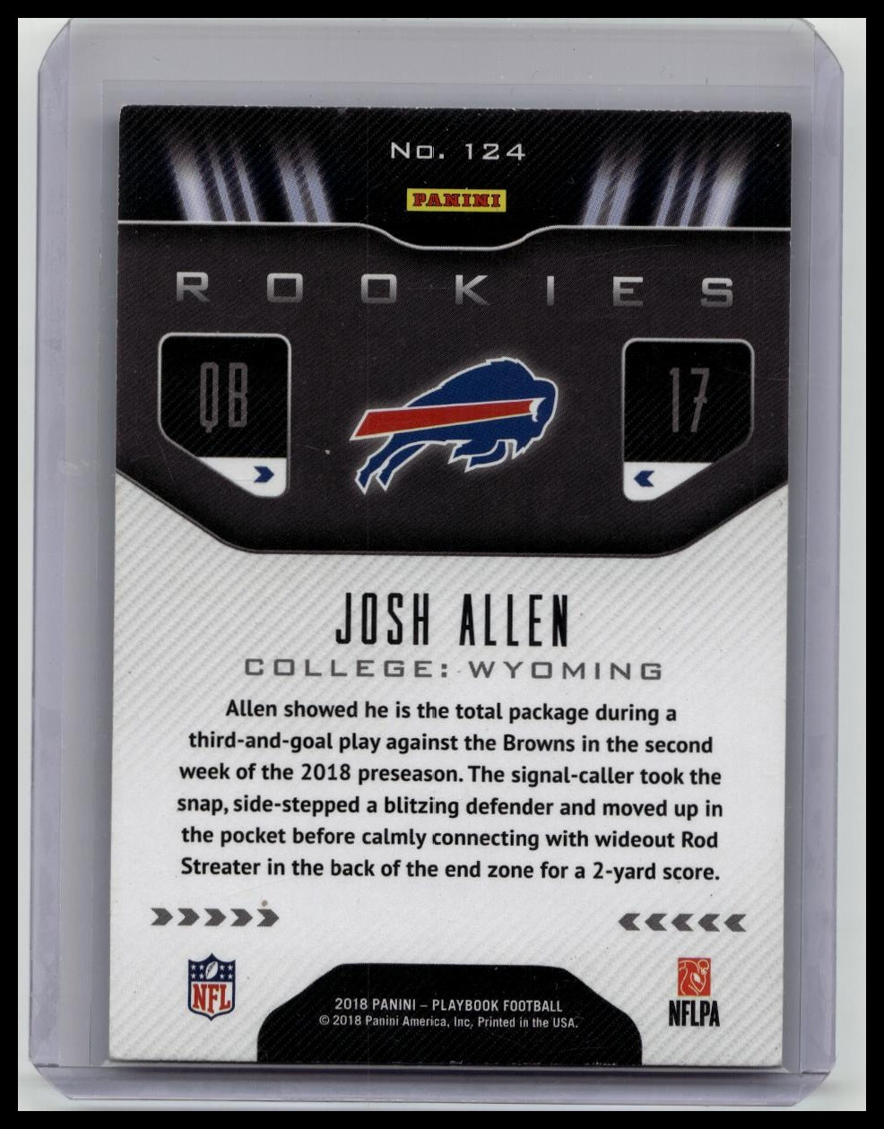 2018 Panini Playbook - Rookie Josh Allen #124 (RC)