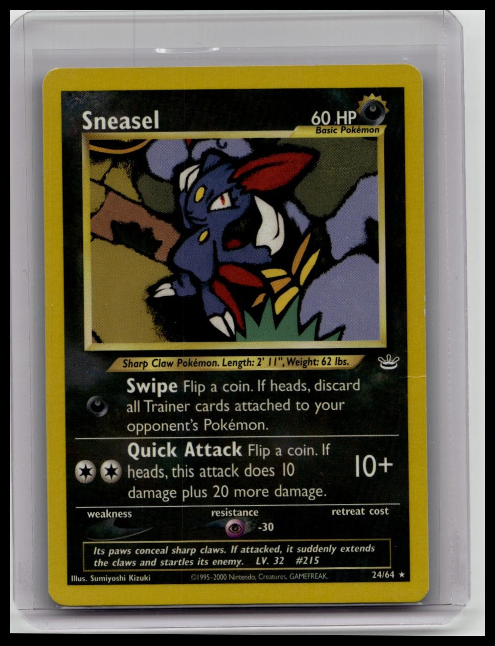 Sneasel 24/64 Rare - Neo Revelation Pokemon Card