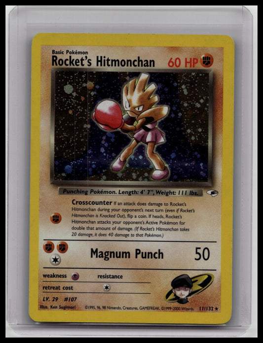 Pokemon TCG Rocket’s Hitmonchan Gym Heroes #11/132 Holo Rare