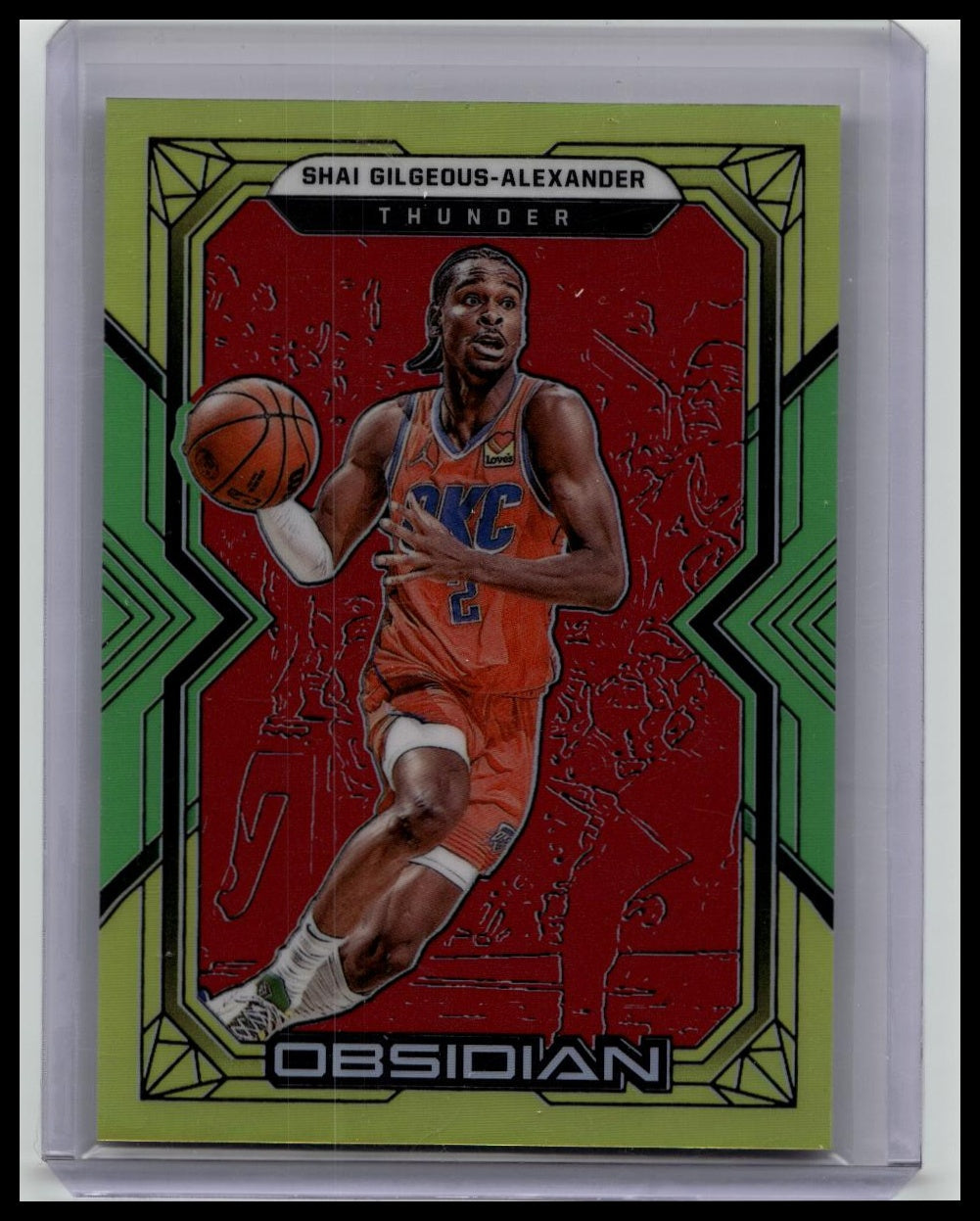 SHAI GILGEOUS-ALEXANDER 2021-22 Obsidian Red Yellow Green Flood 27/99