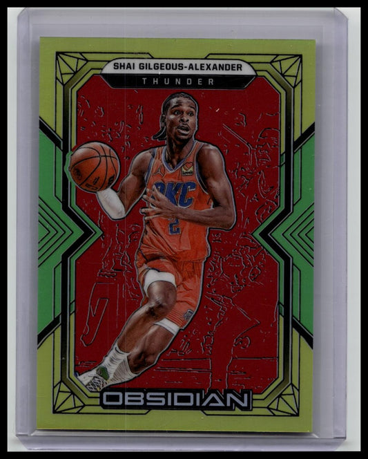 SHAI GILGEOUS-ALEXANDER 2021-22 Obsidian Red Yellow Green Flood 27/99