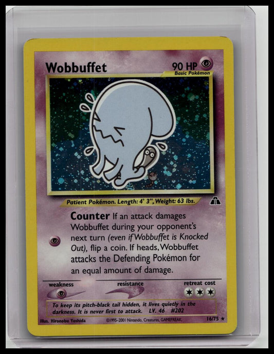 Wobbuffet 16/75 Neo Discovery Vintage Pokemon