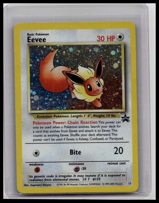 Pokemon Evee #11 Black Star Promo Holo WOTC Vintage