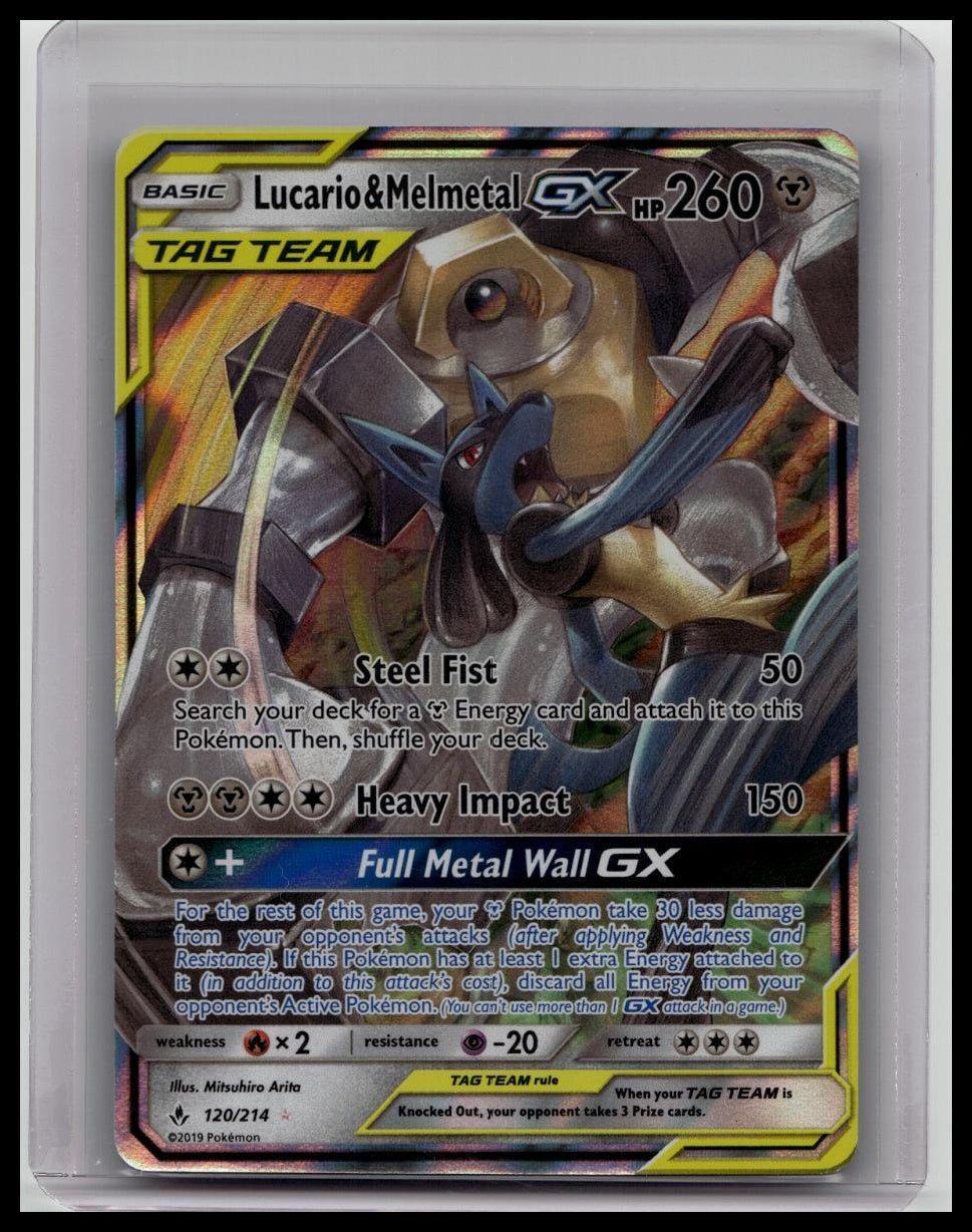 Pokemon Card - Lucario & Melmetal GX 120/214 Unbroken Bonds