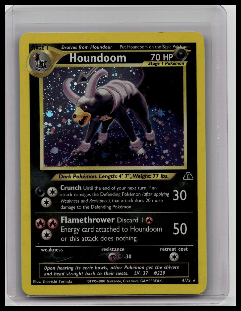 Pokemon Card Houndoom 4/75 Neo Discovery Holo Rare