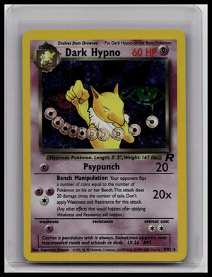 Pokemon Dark Hypno 9/82 Team Rocket Unlimited Holo Rare